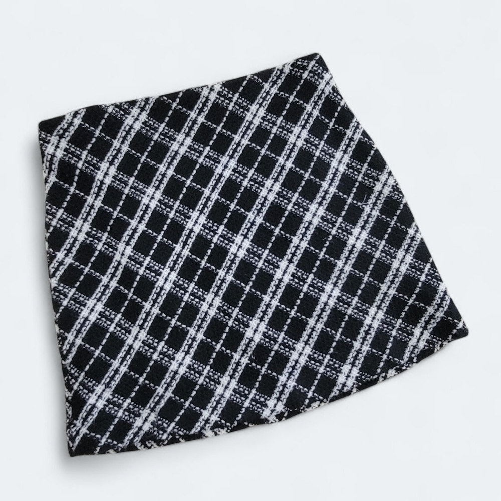 Gilli Plaid Black and White Women's Skirt Size Medium